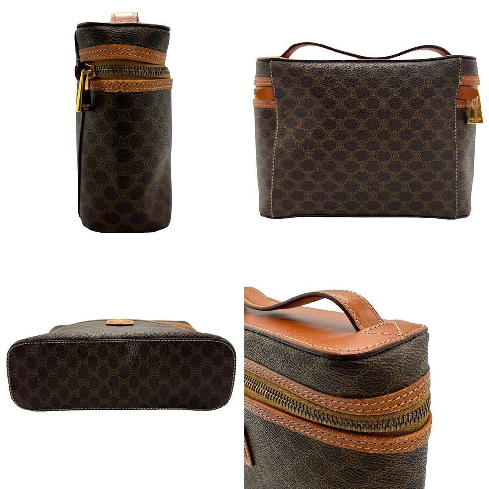 Celine handbag coated Macadam brown canvas